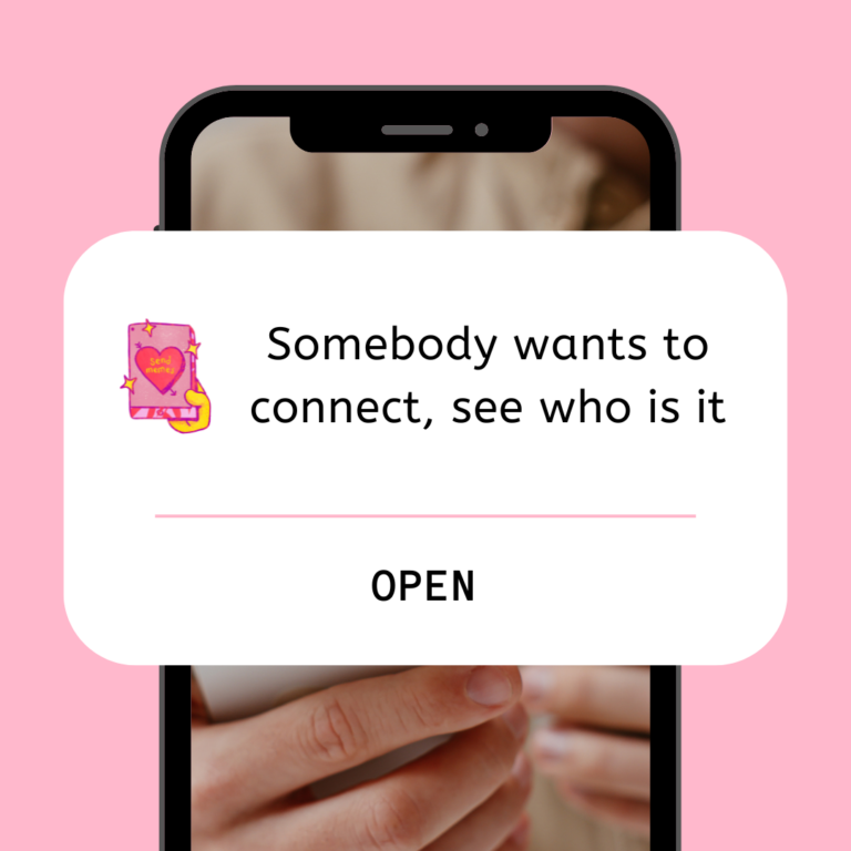 push notification for dating app somebody wants to connect see who is it